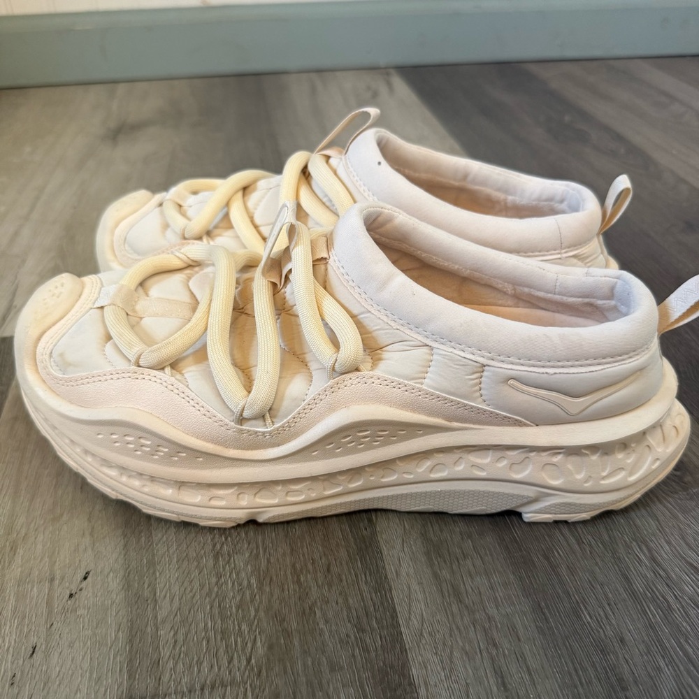 Hoka One One Women's Cream/Beige Sneakers - Picture 5 of 7